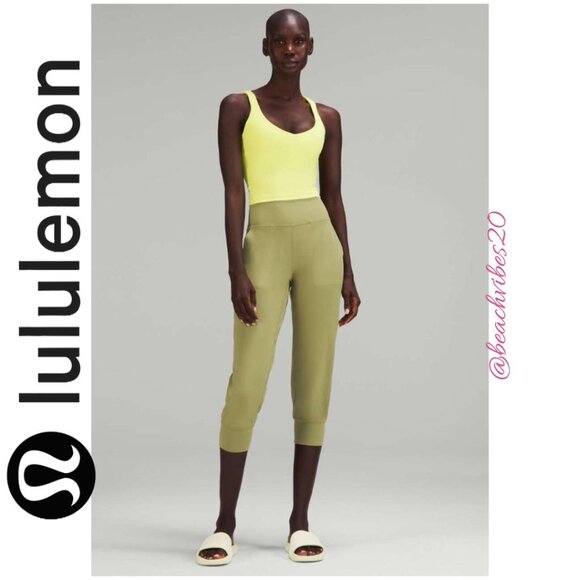 LULULEMON ATHLETICA Align High-Rise Cropped Jogger Bronze Green 8 EUC LL-207 - Picture 1 of 12
